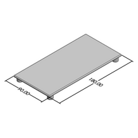 60-170-2 MODULAR SOLUTIONS POLYAMIDE PART<br>END CAP 180MM X 90MM LIGHT GRAY